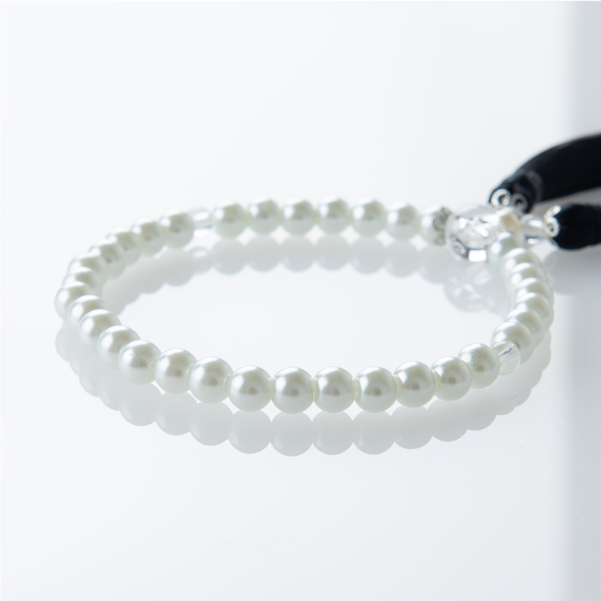 華すずか ホワイト貝パール 本水晶 ヴェルベットシルク房