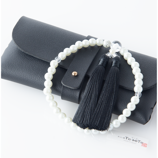 華すずか ホワイト貝パール 本水晶