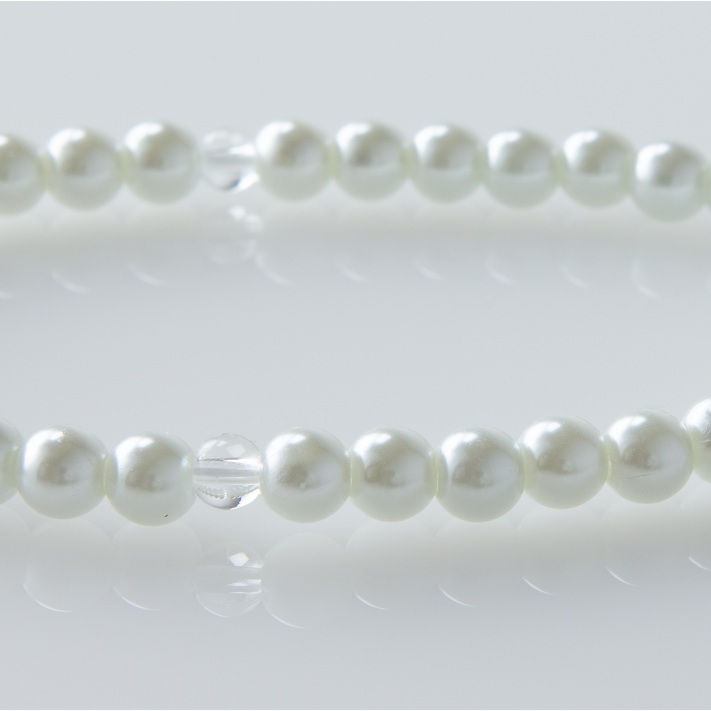 華すずか ホワイト貝パール 本水晶