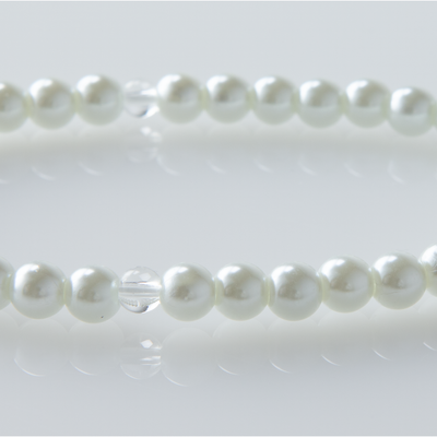 華すずか ホワイト貝パール 本水晶