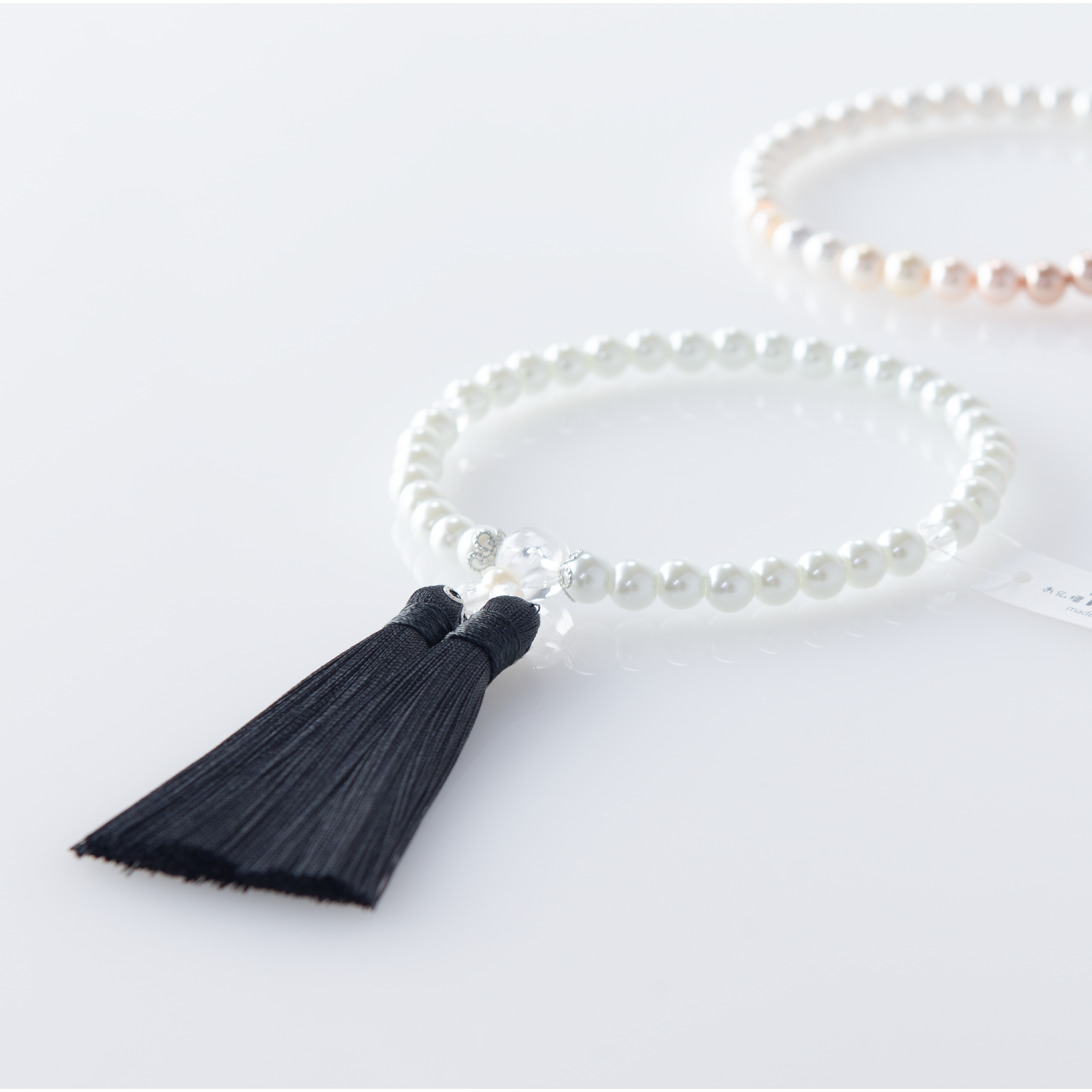 華すずか ホワイト貝パール 本水晶