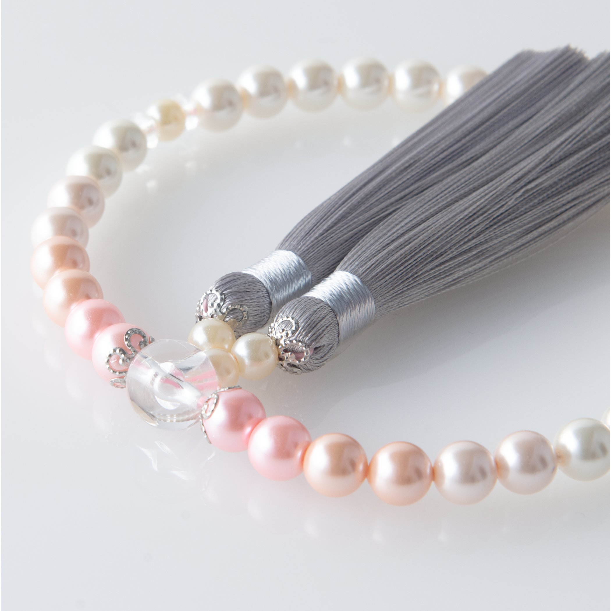 華すずか 桜色グラデーション 貝パール 薄墨色（うすずみいろ）