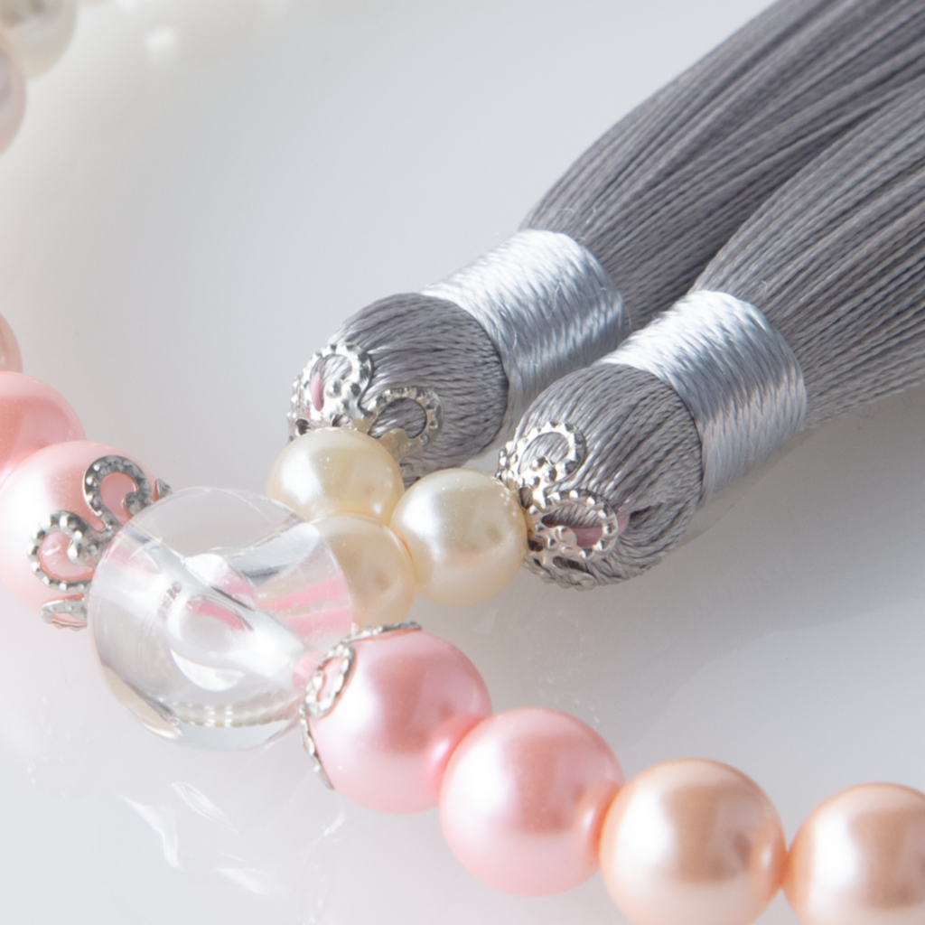 華すずか 桜色グラデーション 貝パール 薄墨色（うすずみいろ）