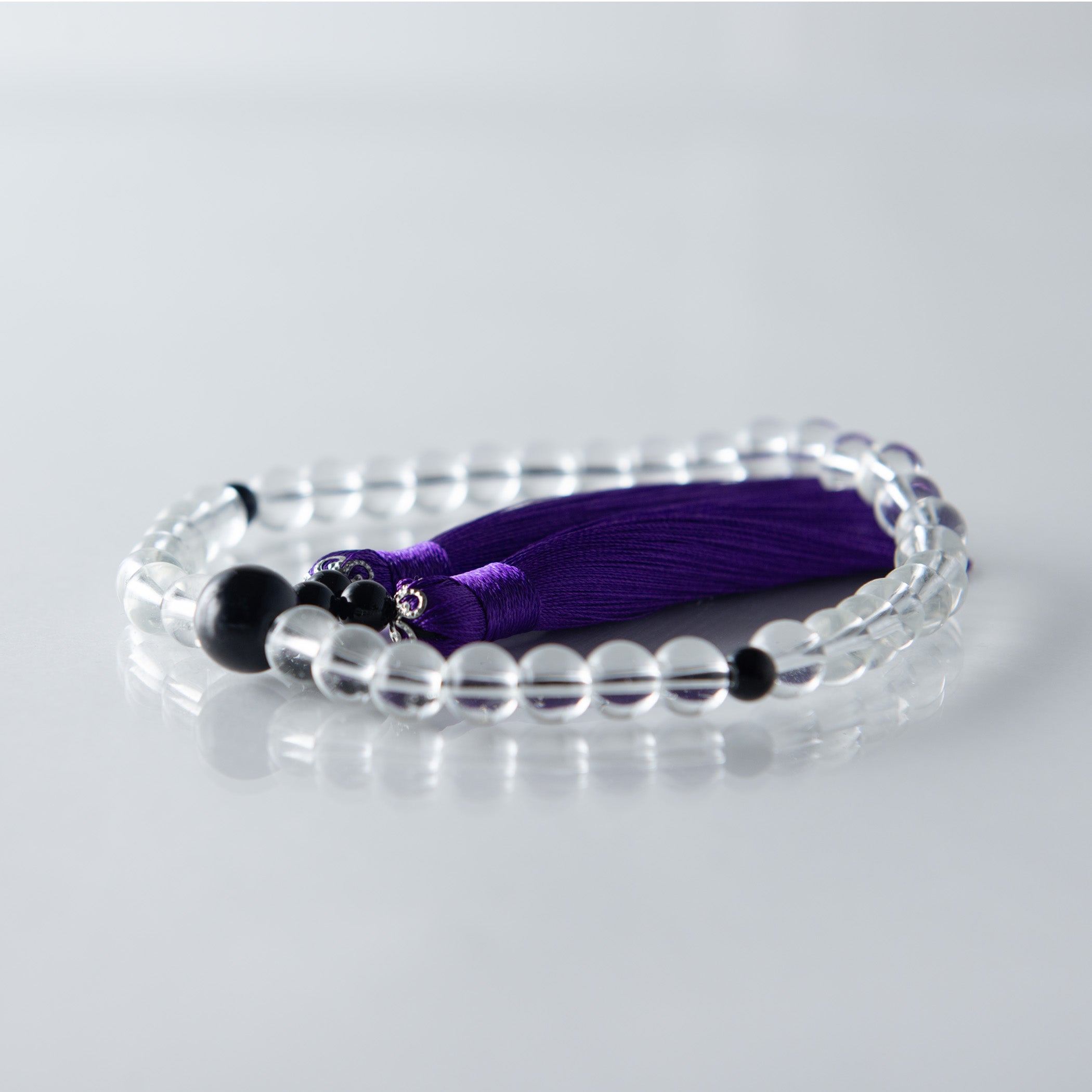 華すずか 本水晶 黒曜石 ヴェルベットシルク房