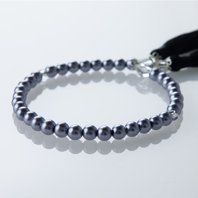 華すずか ブラック貝パール 本水晶 ヴェルベットシルク房