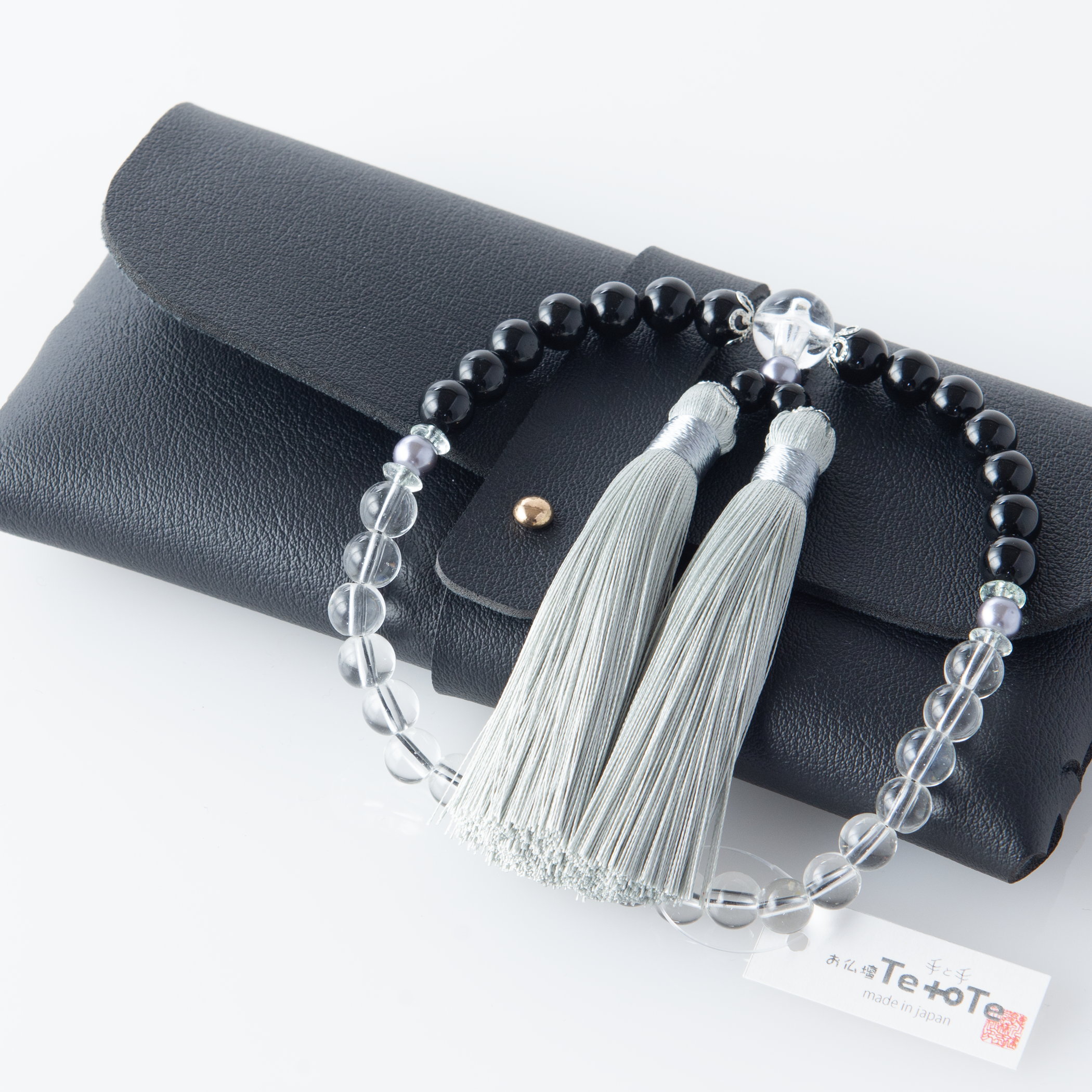 華すずか 黒曜石 本水晶 薄墨色（うすずみいろ）