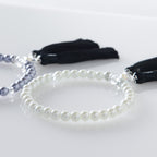 華すずか ホワイト貝パール 本水晶 ヴェルベットシルク房