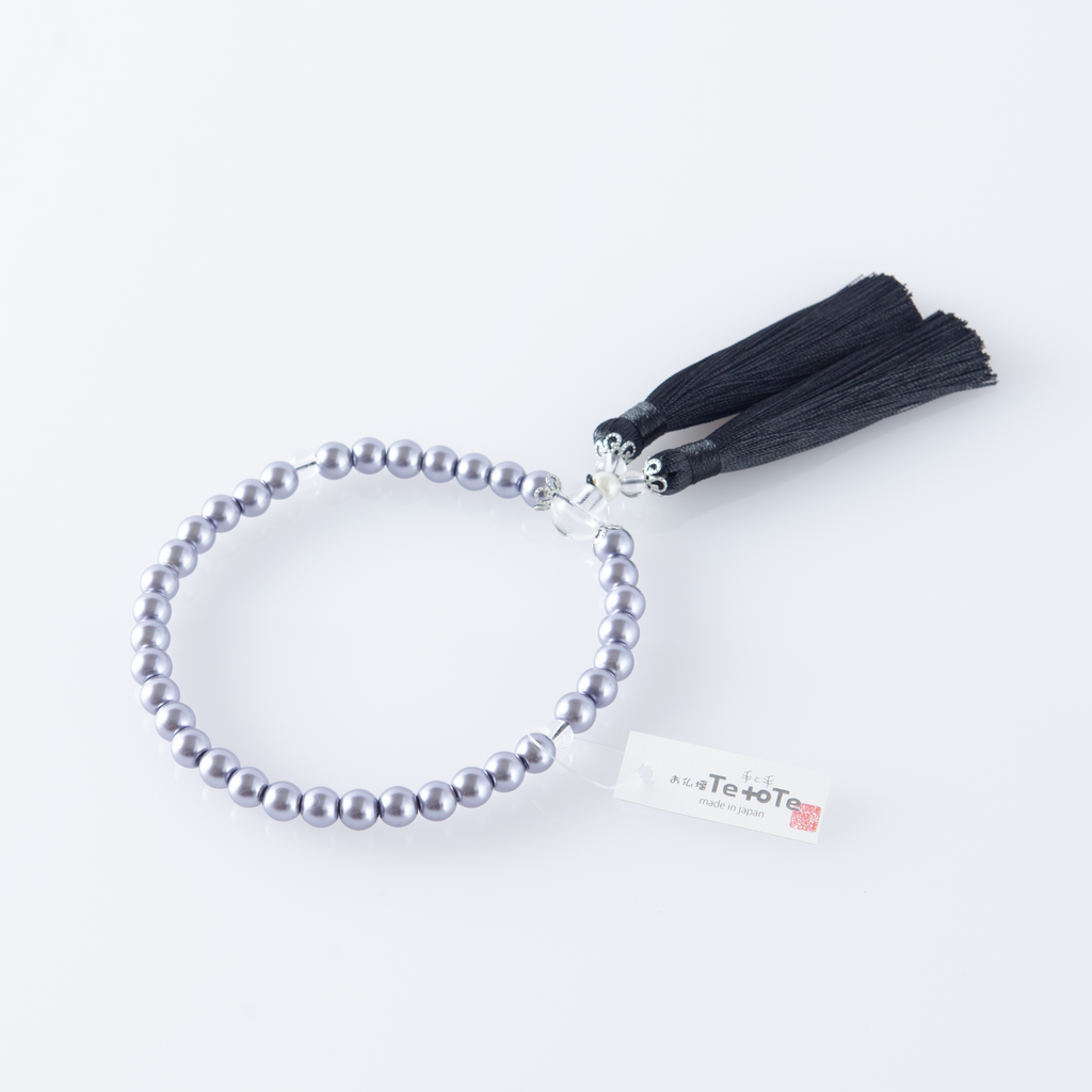 華すずか ブラック貝パール 本水晶 ヴェルベットシルク房