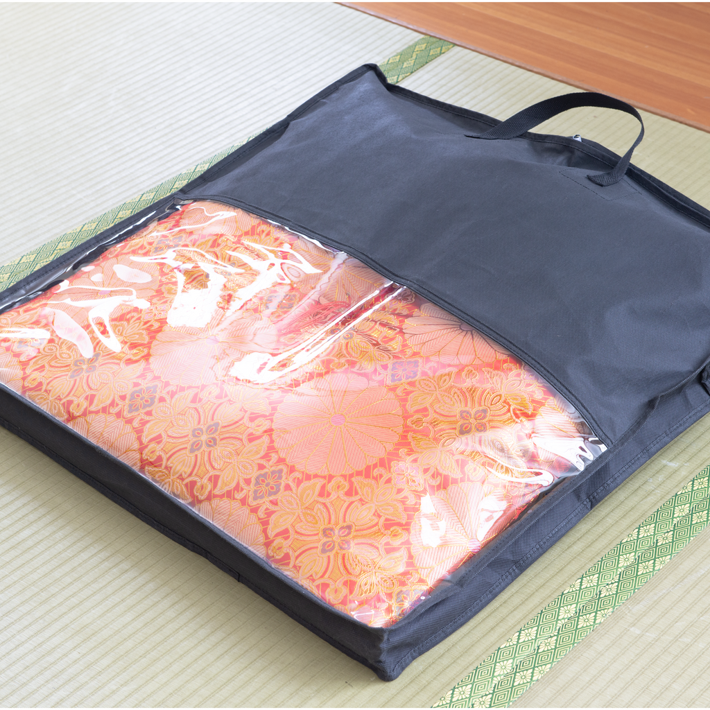 お仏壇 手と手 織り込み座布団 赤