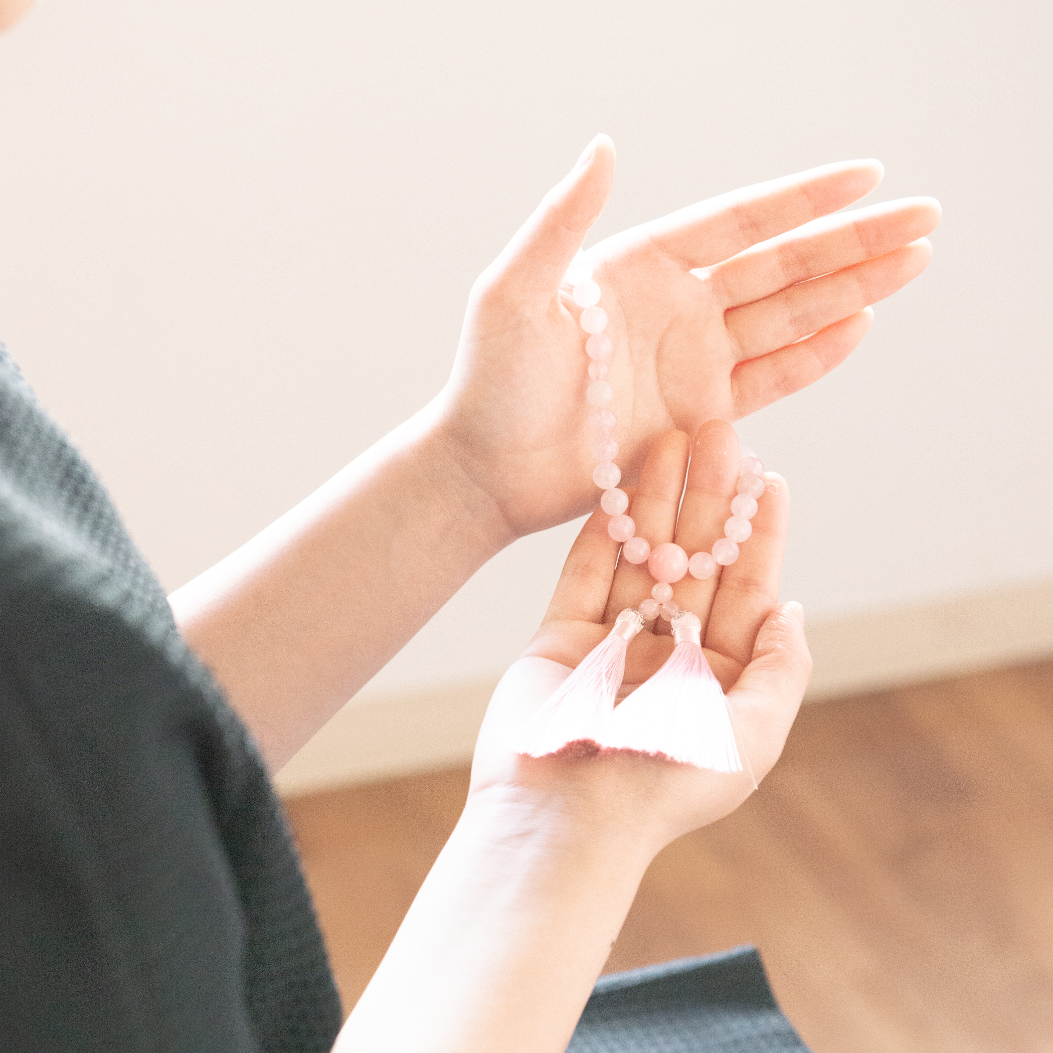 華すずか ローズクォーツ ヴェルベットシルク房