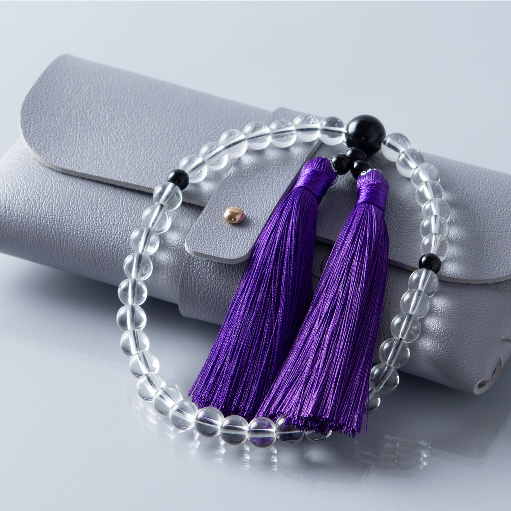 華すずか 本水晶 黒曜石 ヴェルベットシルク房