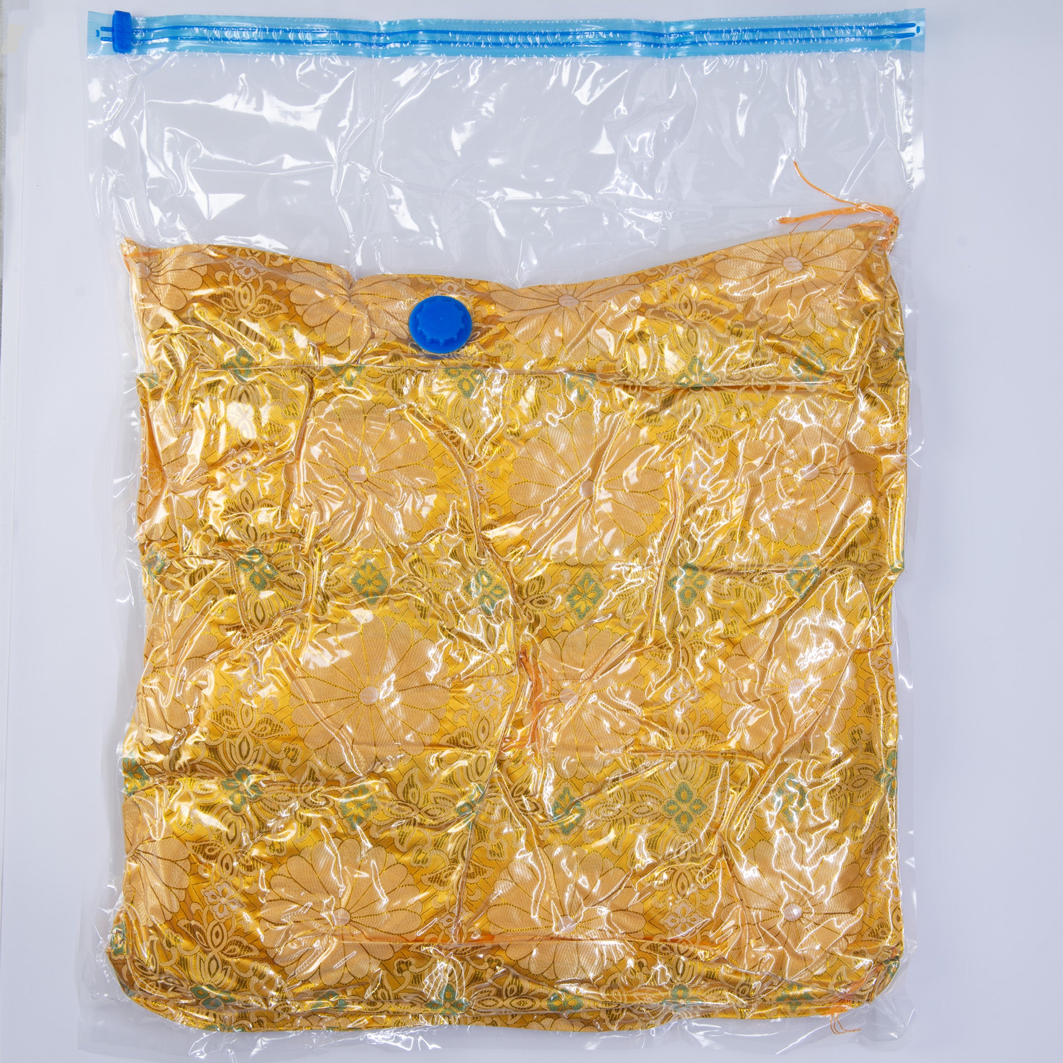 お仏壇 手と手 織り込み座布団 黄色