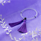 華すずか 本水晶 黒曜石 ヴェルベットシルク房