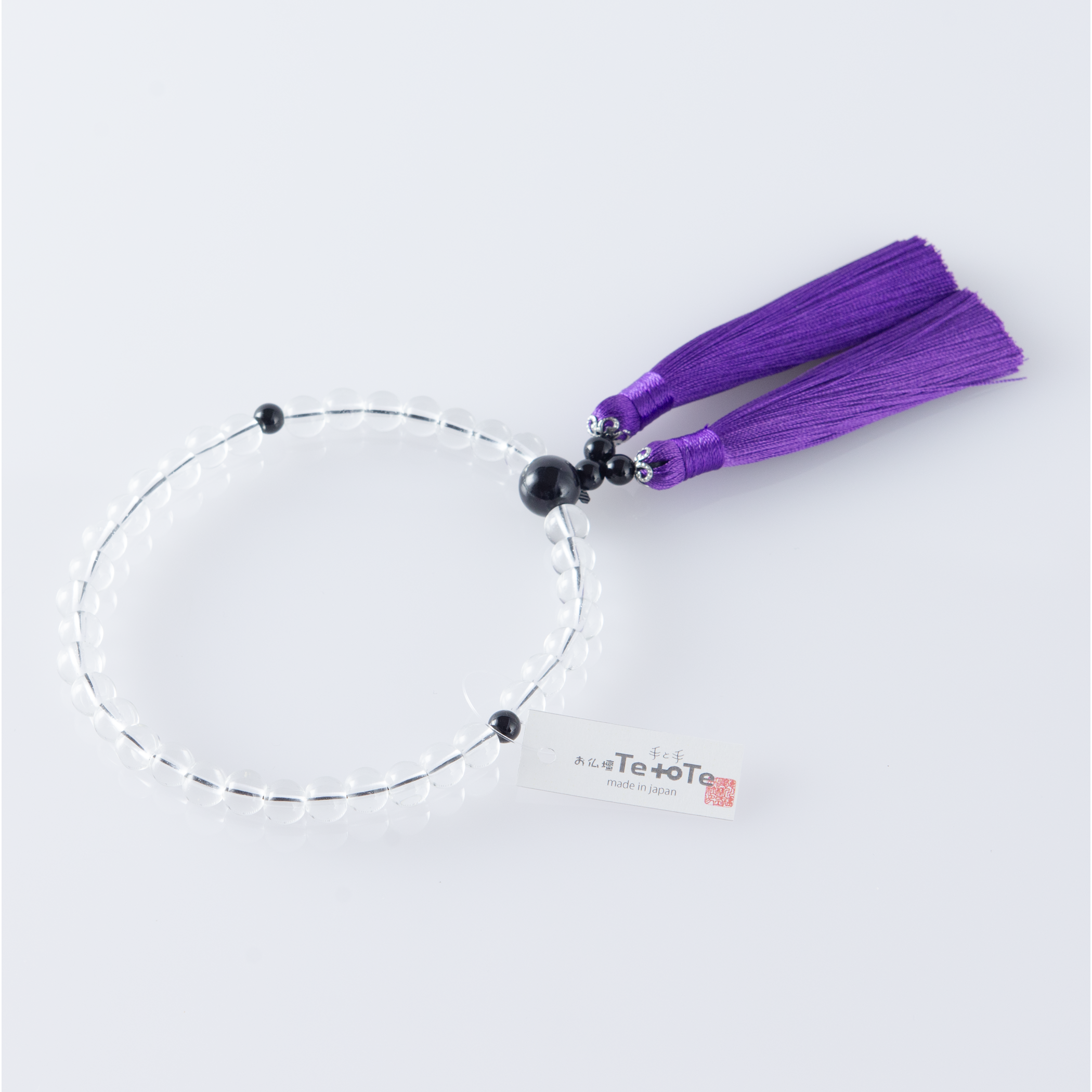 華すずか 本水晶 黒曜石 ヴェルベットシルク房