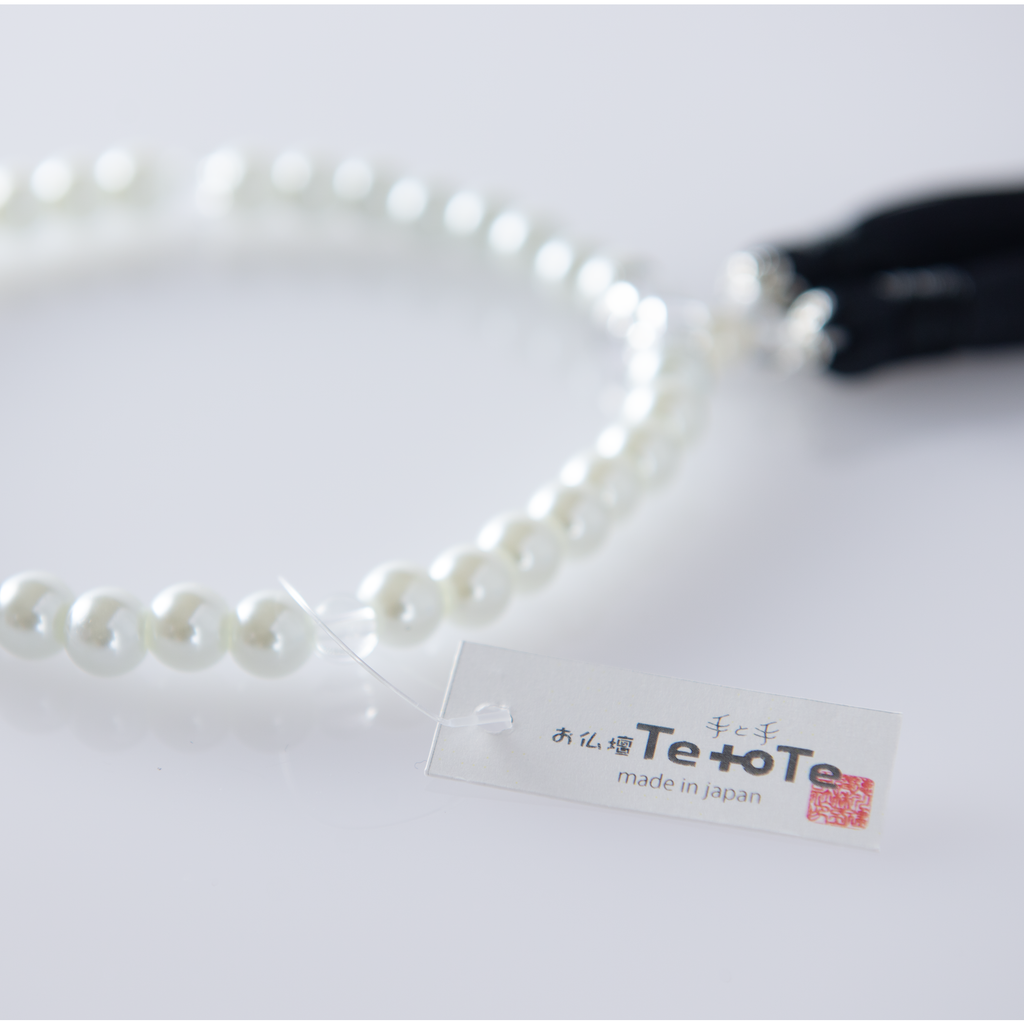 華すずか ホワイト貝パール 本水晶 ヴェルベットシルク房