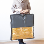 お仏壇 手と手 織り込み座布団 黄色