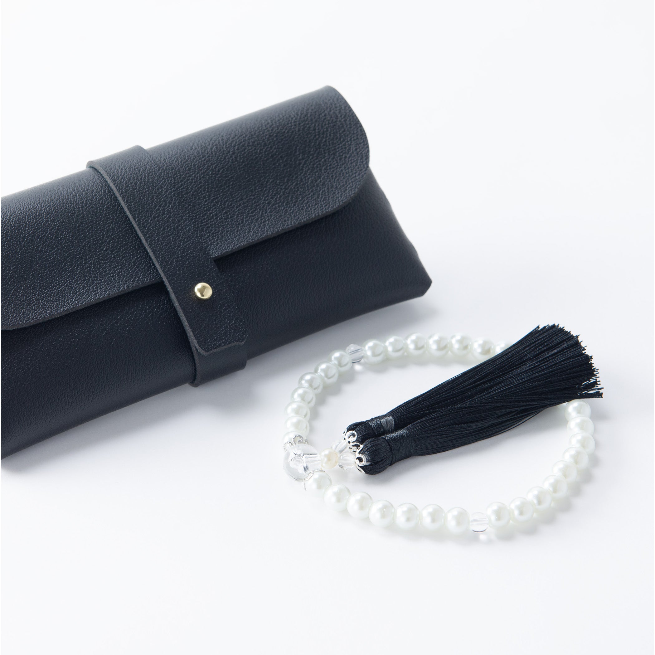 華すずか ホワイト貝パール 本水晶 ヴェルベットシルク房