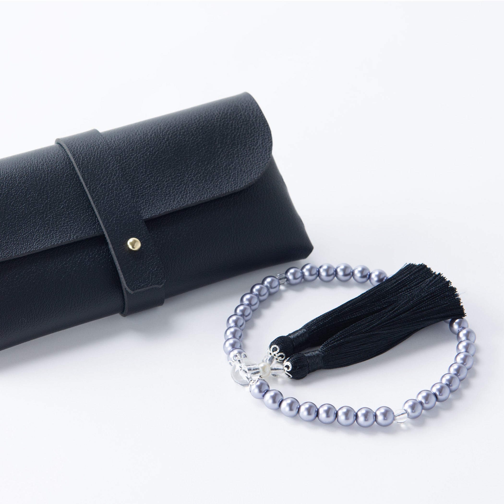 華すずか ブラック貝パール 本水晶 ヴェルベットシルク房