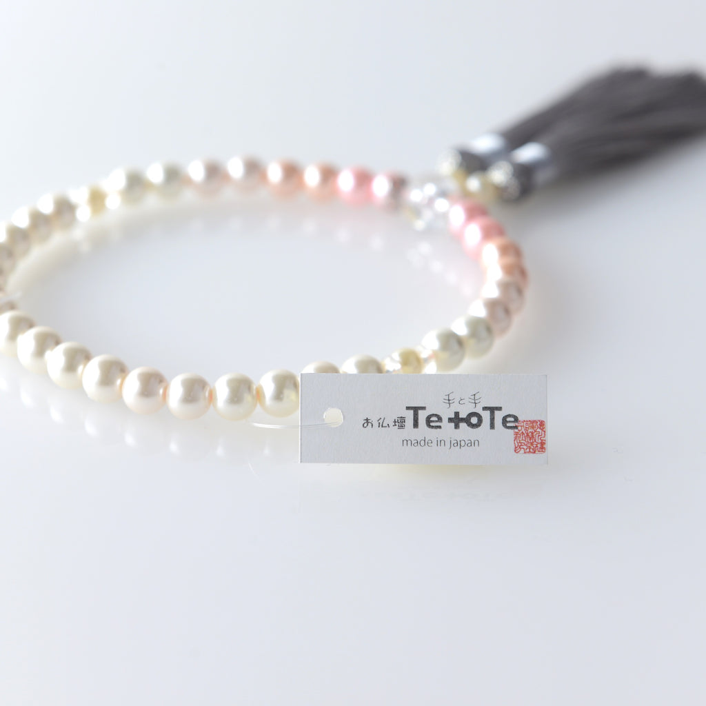 華すずか 桜色グラデーション 貝パール 薄墨色（うすずみいろ）