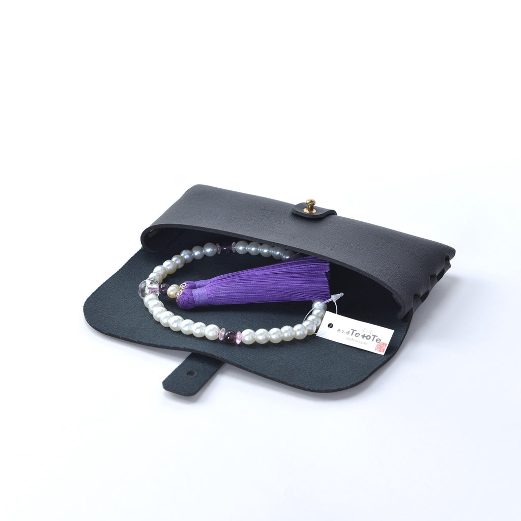 華すずか ホワイト貝パール すみれ色