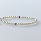 華すずか ホワイト貝パール すみれ色