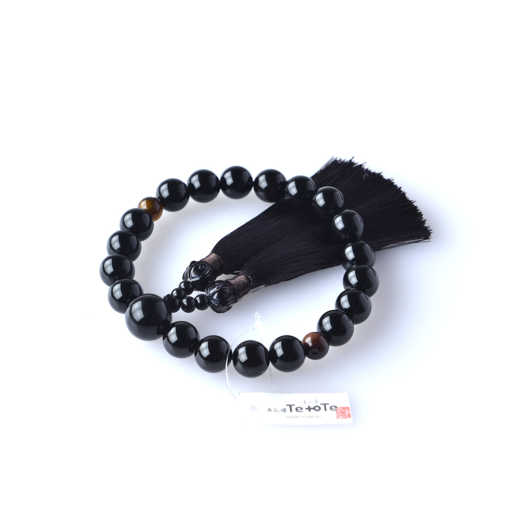 ブラックオニキス　男性用 数珠ケース付