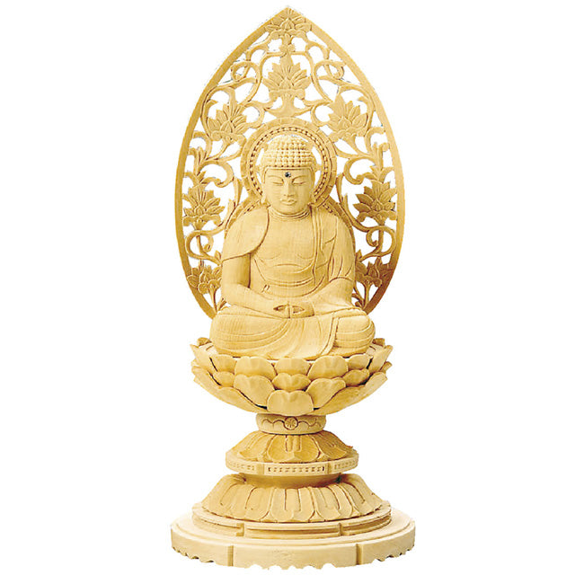 総白木 丸台座 座弥陀 2寸